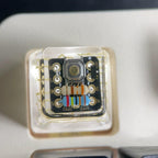 KeycapGuru Circuit Board Translucent Resin Artisan Keycap - Black, OEM R4, 1U