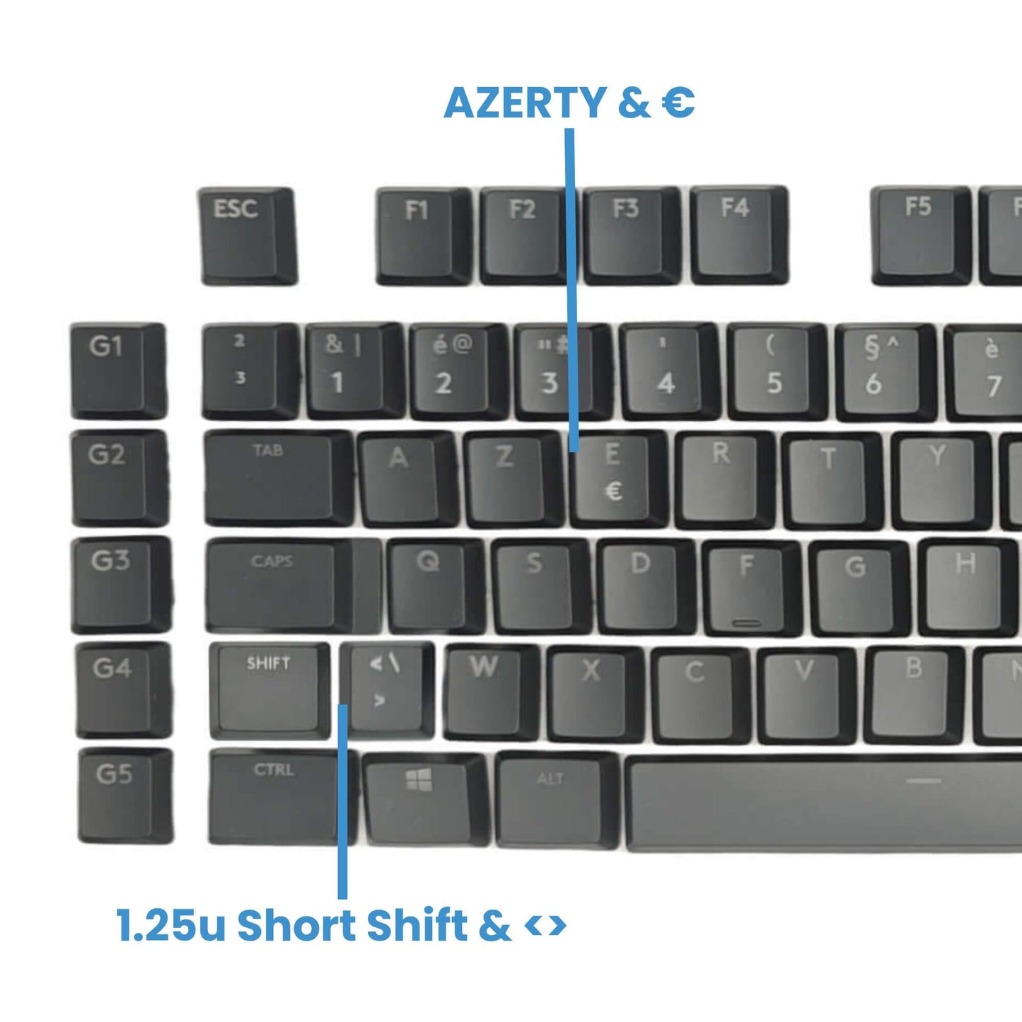 Logitech G915 / G815 / G913 / G813 Keycaps Replacement Keycap Set - Multilingual, ABS / PC