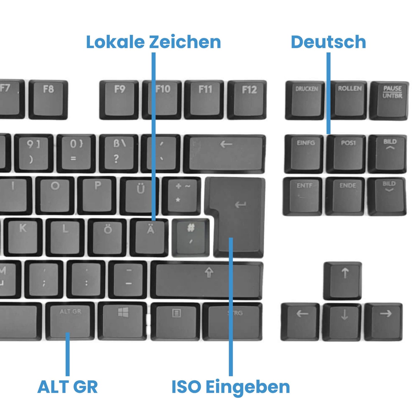 Logitech G915 / G815 / G913 / G813 Keycaps Replacement Keycap Set - Multilingual, ABS / PC