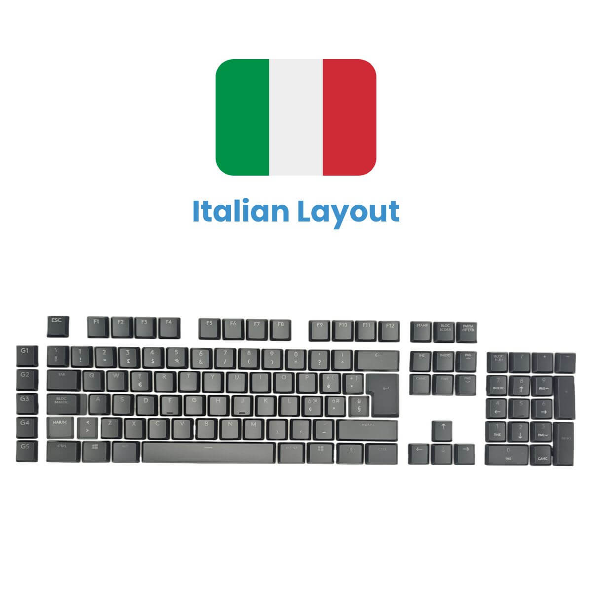 Logitech G915 / G815 / G913 / G813 Keycaps Replacement Keycap Set - Multilingual, ABS / PC