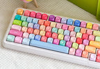 KeycapGuru Rainbow Candy MOA Keycap Set - PBT, 133 Keys