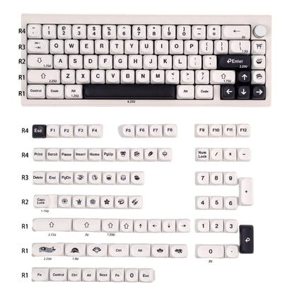 KeycapGuru Simplicity MOA Keycap Set - English, PBT, 144 Keys