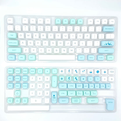 KeycapGuru Snow Mountain MOA Keycap Set - PBT, 138 Keys