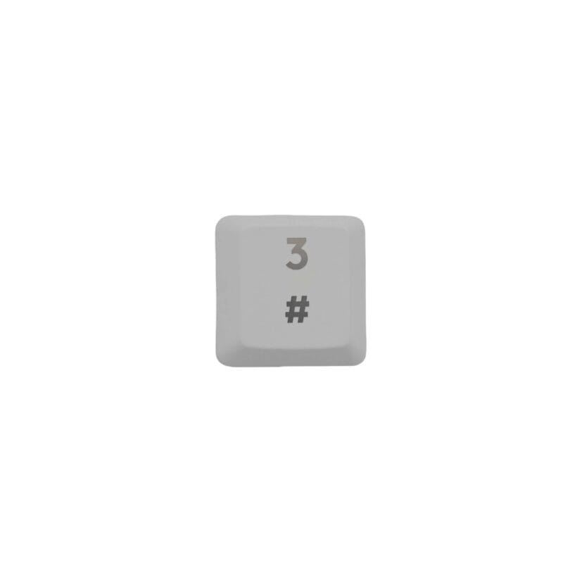 KeycapGuru "3 / #" Replacement Keycap for Logitech G915 / G913 / G815 / G813 Low Profile Mechanical Keyboards, White