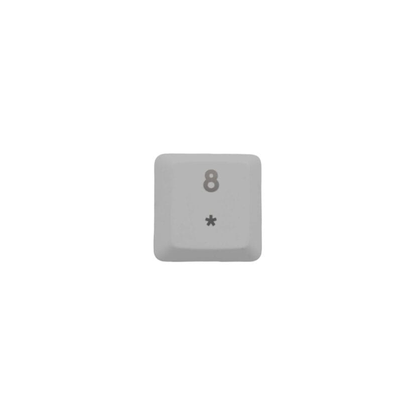 KeycapGuru "8 / *" Replacement Keycap for Logitech G915 / G913 / G815 / G813 Low Profile Mechanical Keyboards, White