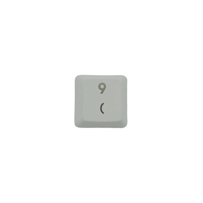 KeycapGuru "9 / (" Replacement Keycap for Logitech G915 / G913 / G815 / G813 Low Profile Mechanical Keyboards, White