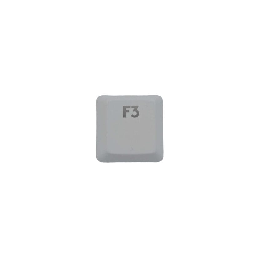 KeycapGuru "F3" Replacement Keycap for Logitech G915 / G913 / G815 / G813 Low Profile Mechanical Keyboards, White