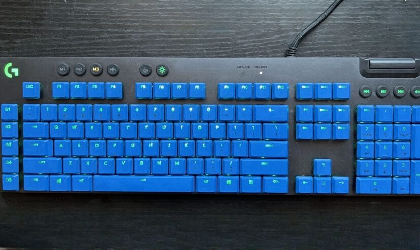 KeycapGuru Logitech G915 / G913 / G815 / G813 Low Profile Mechanical Keyboards Replacement Keycap Set, Full Size, Blue