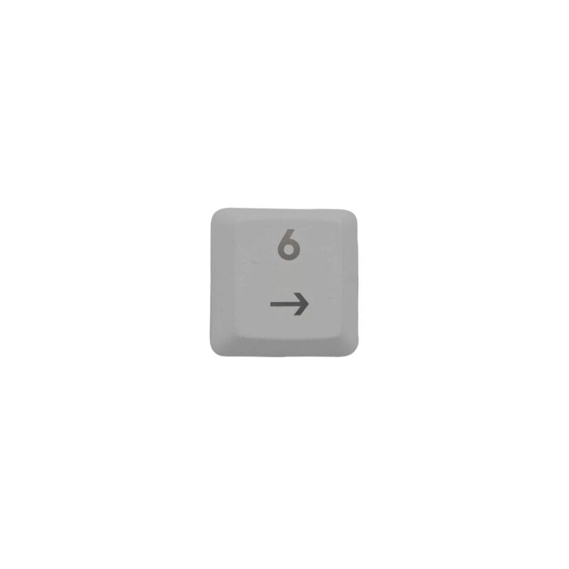 KeycapGuru "Num 6" Replacement Keycap for Logitech G915 / G913 / G815 / G813 Low Profile Mechanical Keyboards, White