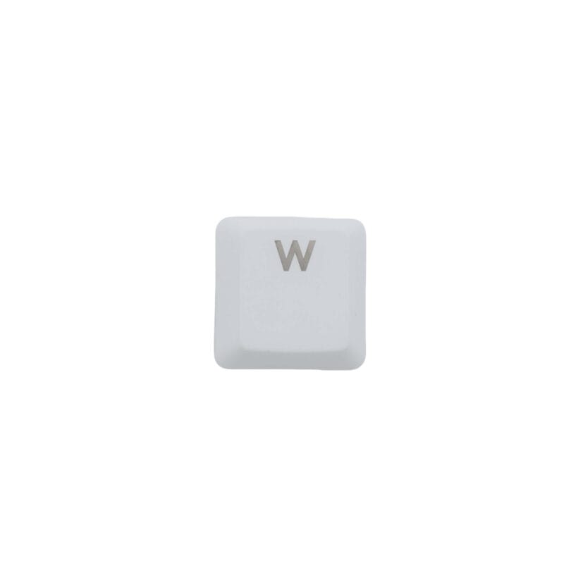 KeycapGuru "W" Replacement Keycap for Logitech G915 / G913 / G815 / G813 Low Profile Mechanical Keyboards, White