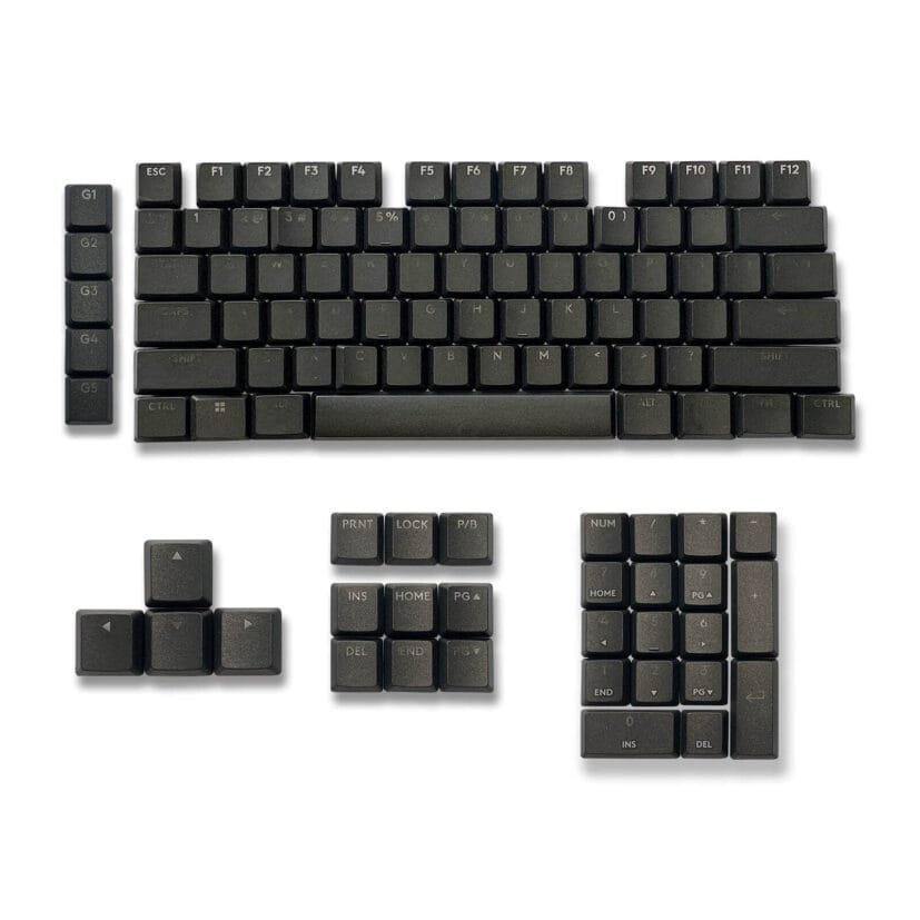 KeycapGuru Logitech G915 X Series Low Profile Mechanical Keyboards Replacement Keycap Set, 109 Keys Full Size, Black